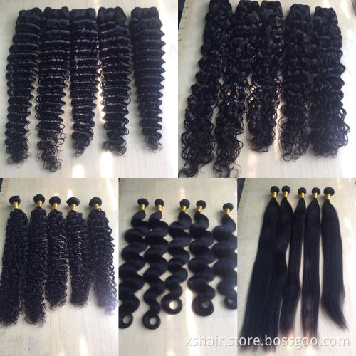Ready to Ship Raw Brazilian Virgin Remy Virgin 100% Human Hair Vendors One Donor Brazilian Human Hair Weaves with Closure